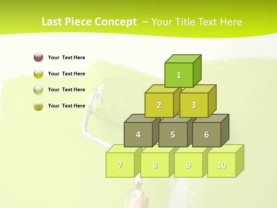 Painting A Wall With A Roll PowerPoint Template