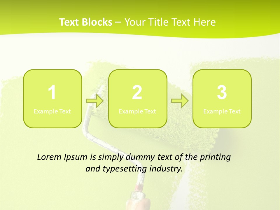 Painting A Wall With A Roll PowerPoint Template