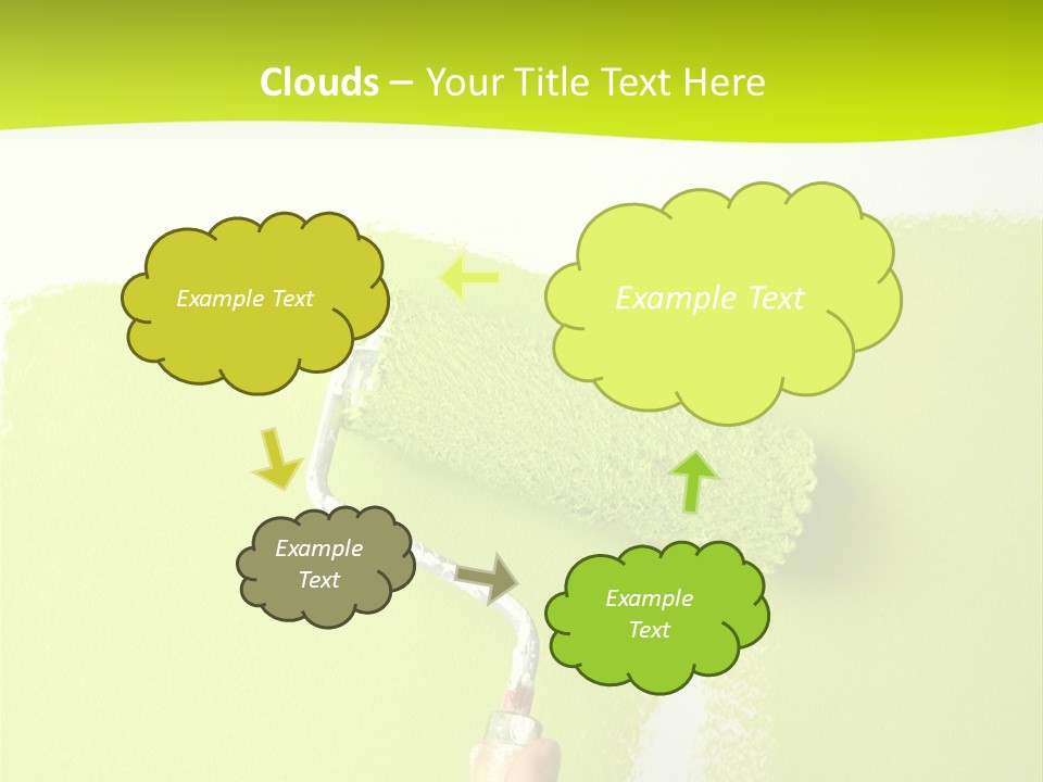 Painting A Wall With A Roll PowerPoint Template