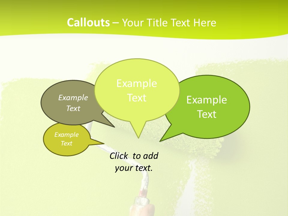 Painting A Wall With A Roll PowerPoint Template