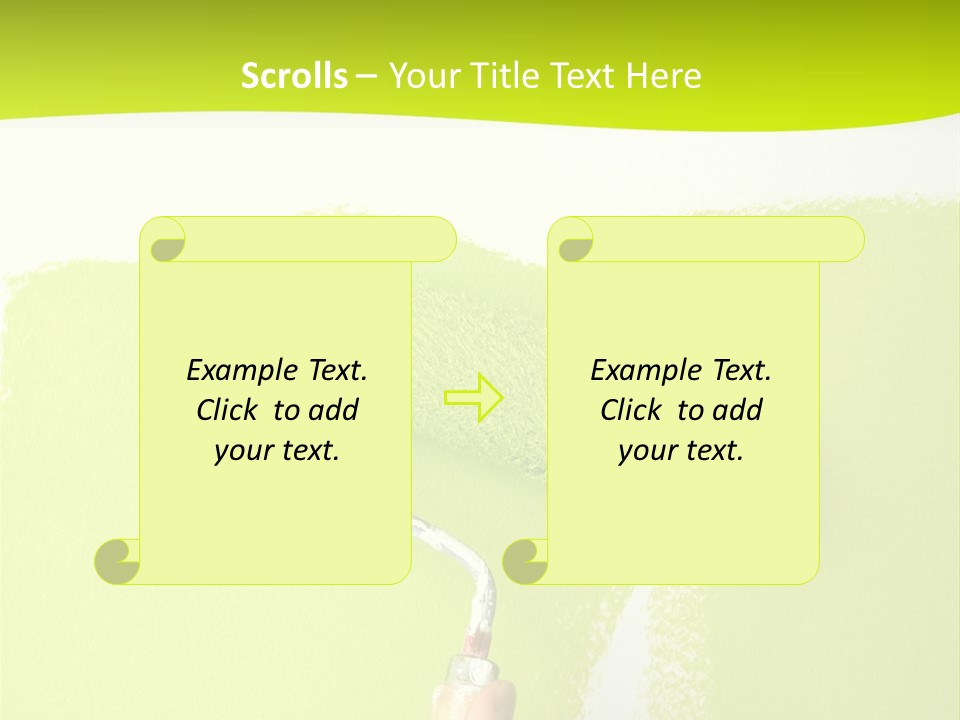 Painting A Wall With A Roll PowerPoint Template