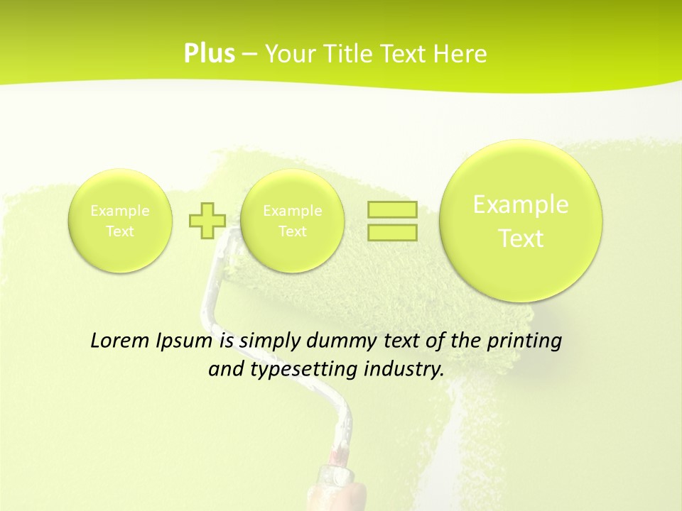 Painting A Wall With A Roll PowerPoint Template