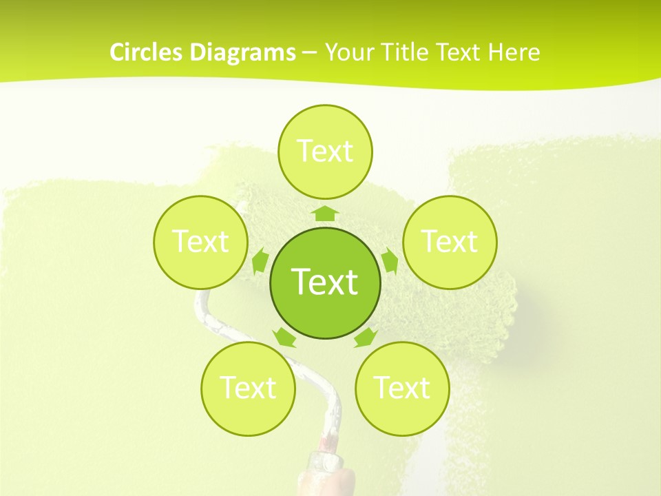 Painting A Wall With A Roll PowerPoint Template