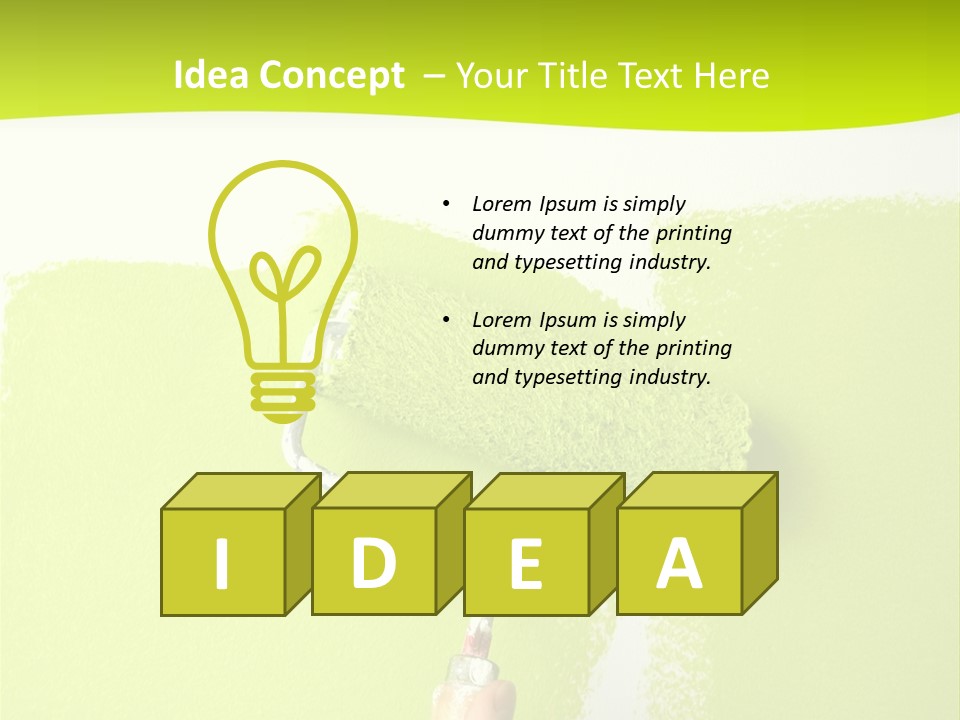 Painting A Wall With A Roll PowerPoint Template