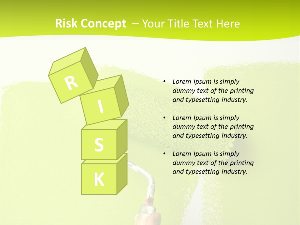 Painting A Wall With A Roll PowerPoint Template