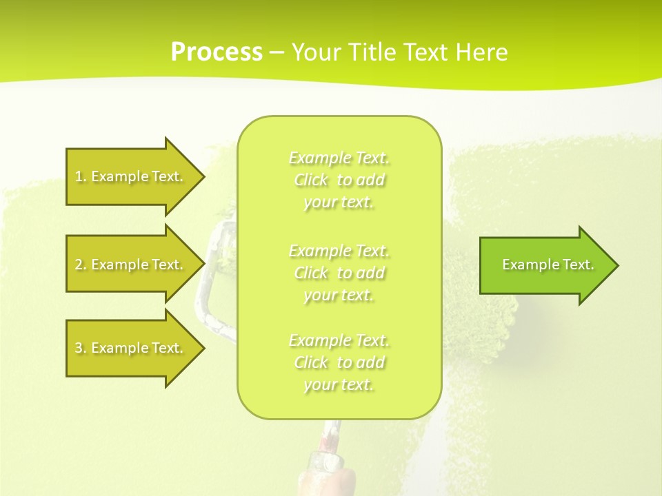 Painting A Wall With A Roll PowerPoint Template