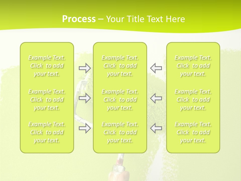 Painting A Wall With A Roll PowerPoint Template