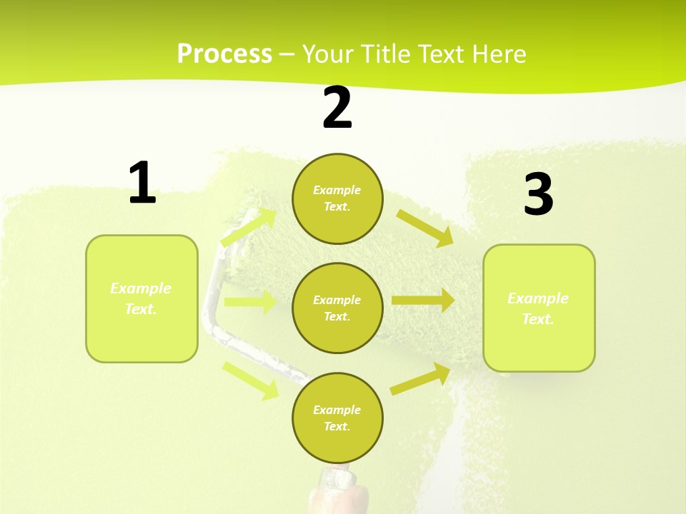 Painting A Wall With A Roll PowerPoint Template