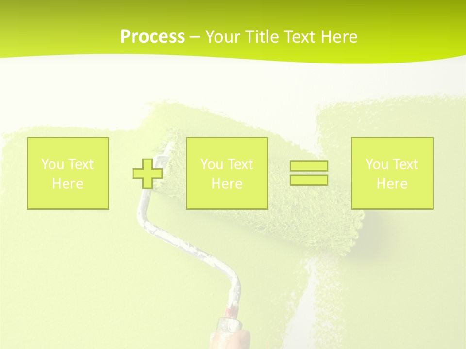 Painting A Wall With A Roll PowerPoint Template