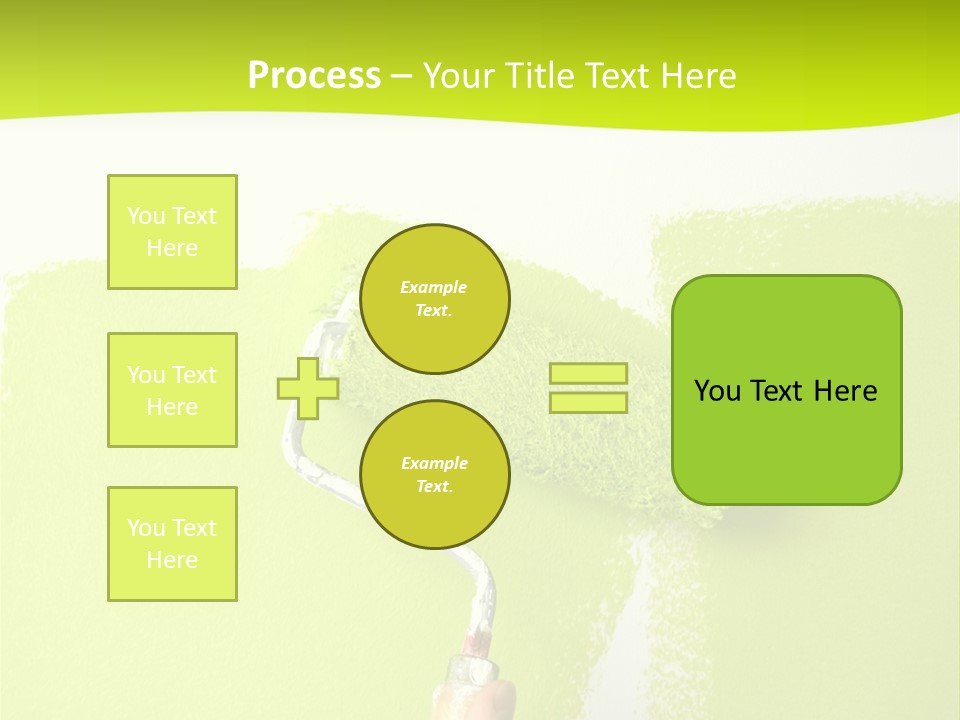 Painting A Wall With A Roll PowerPoint Template