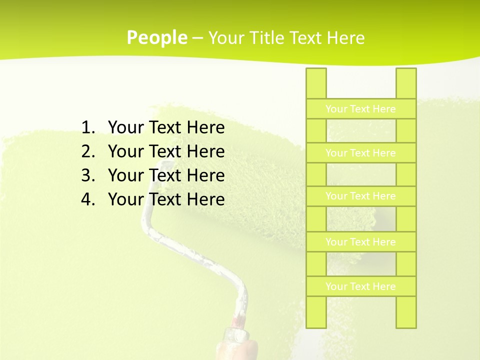 Painting A Wall With A Roll PowerPoint Template