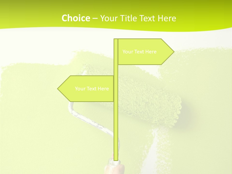 Painting A Wall With A Roll PowerPoint Template