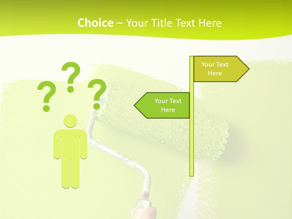 Painting A Wall With A Roll PowerPoint Template