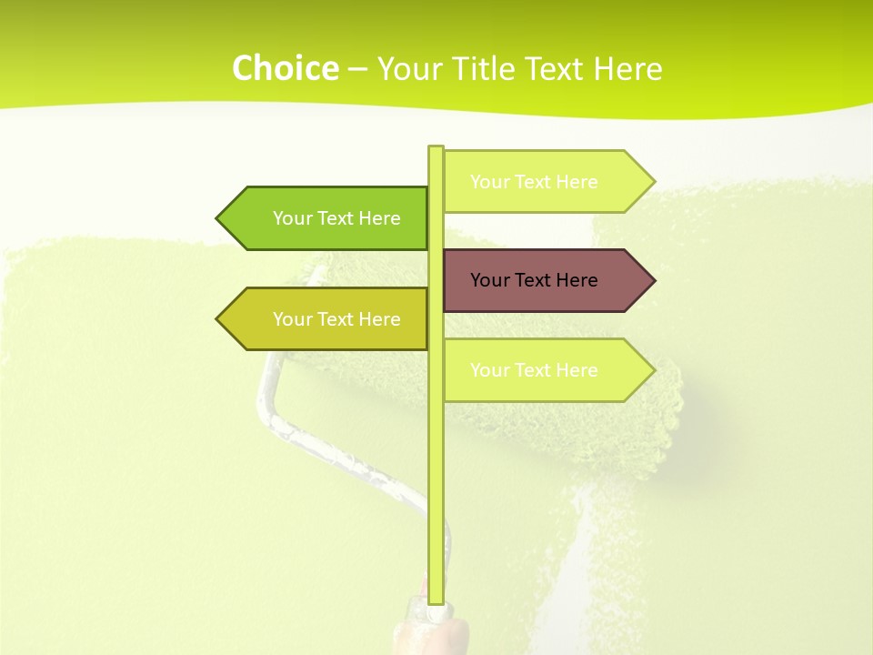 Painting A Wall With A Roll PowerPoint Template