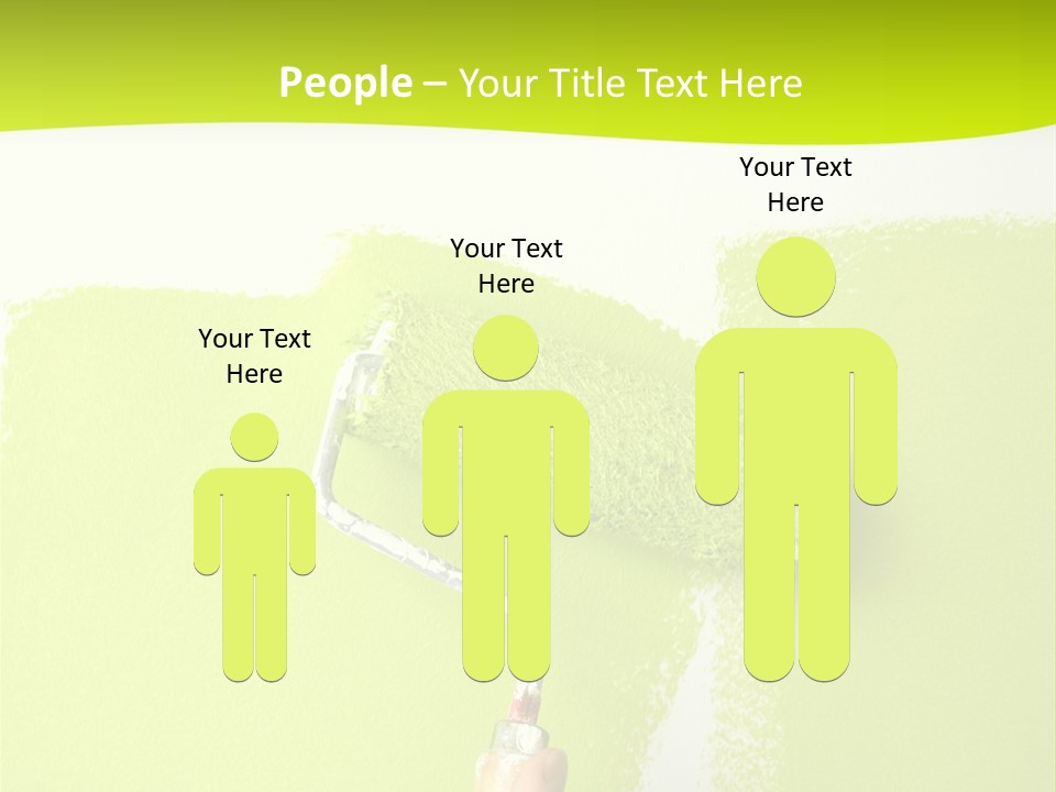 Painting A Wall With A Roll PowerPoint Template