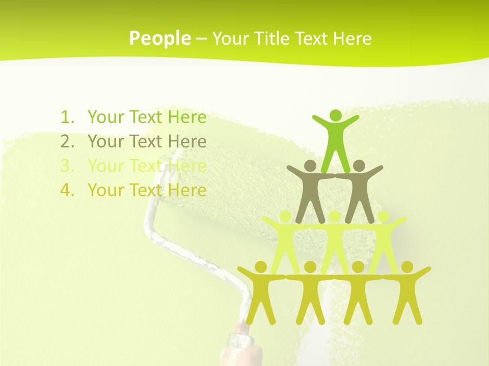 Painting A Wall With A Roll PowerPoint Template