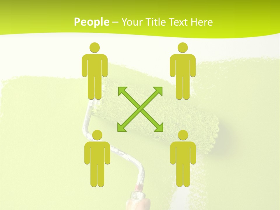 Painting A Wall With A Roll PowerPoint Template