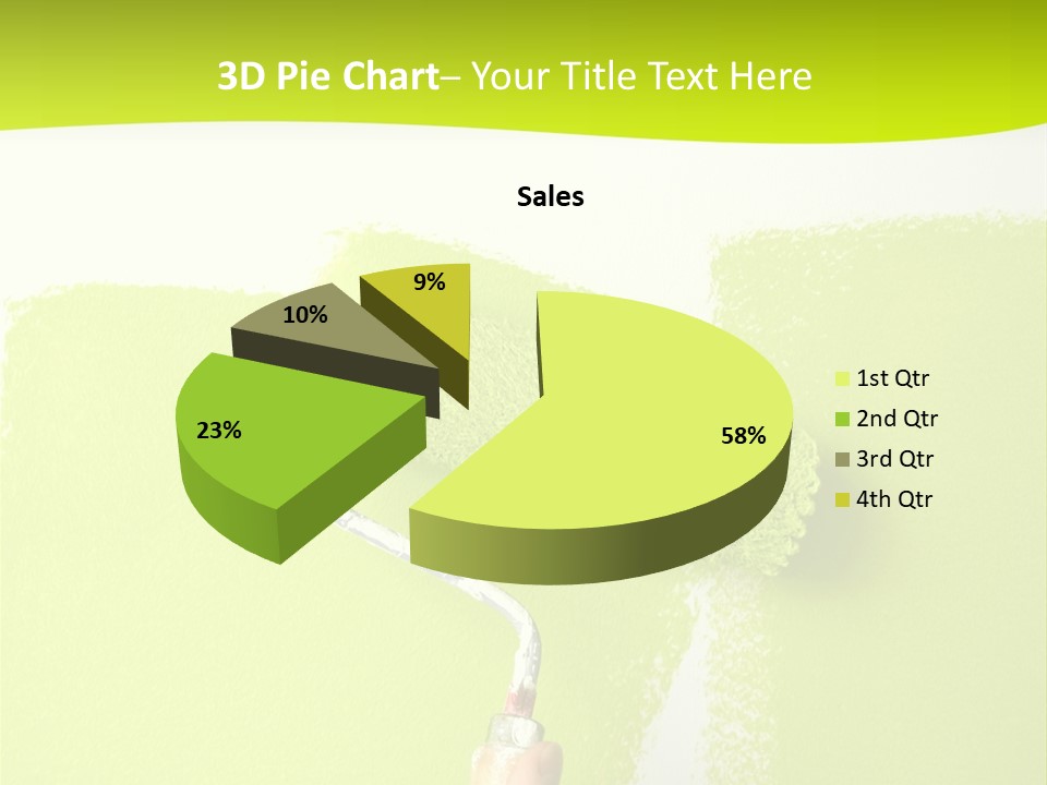 Painting A Wall With A Roll PowerPoint Template