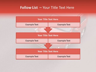 A Red Car Is Driving Down The Road PowerPoint Template