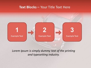 A Red Car Is Driving Down The Road PowerPoint Template