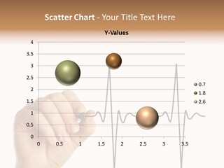 A Hand Writing On A White Board With A Heartbeat On It PowerPoint Template