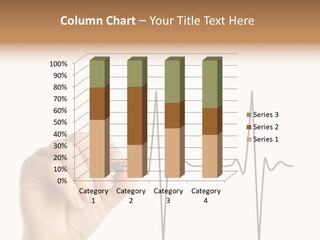 A Hand Writing On A White Board With A Heartbeat On It PowerPoint Template