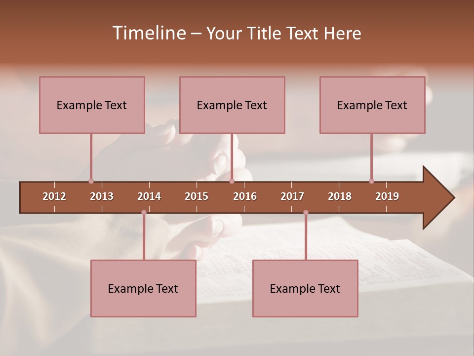 A Couple Prays Together At A Table As Their Hands Rest Upon Their Holy Bibles (Shallow Focus). PowerPoint Template