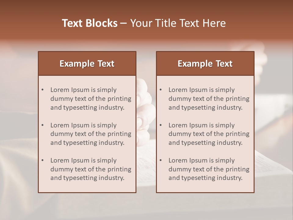 A Couple Prays Together At A Table As Their Hands Rest Upon Their Holy Bibles (Shallow Focus). PowerPoint Template