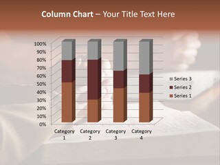 A Couple Prays Together At A Table As Their Hands Rest Upon Their Holy Bibles (Shallow Focus). PowerPoint Template