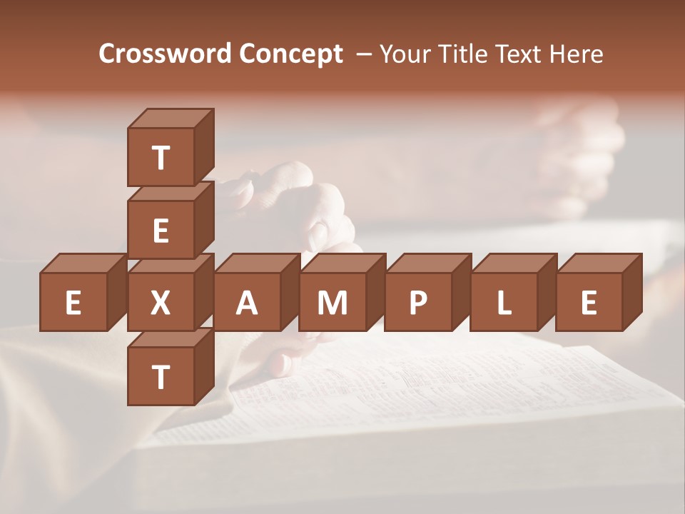 A Couple Prays Together At A Table As Their Hands Rest Upon Their Holy Bibles (Shallow Focus). PowerPoint Template