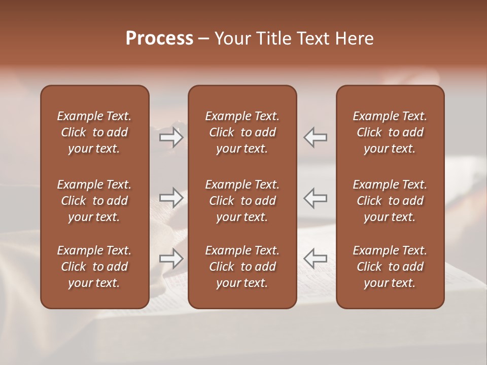 A Couple Prays Together At A Table As Their Hands Rest Upon Their Holy Bibles (Shallow Focus). PowerPoint Template