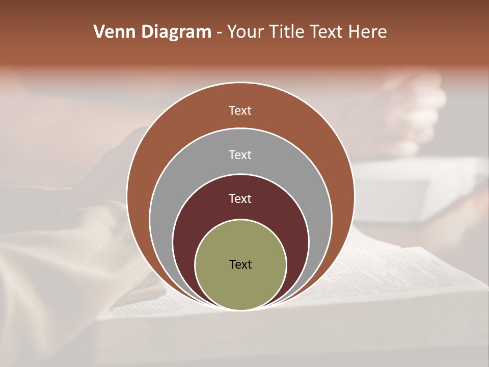 A Couple Prays Together At A Table As Their Hands Rest Upon Their Holy Bibles (Shallow Focus). PowerPoint Template