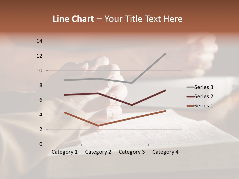 A Couple Prays Together At A Table As Their Hands Rest Upon Their Holy Bibles (Shallow Focus). PowerPoint Template