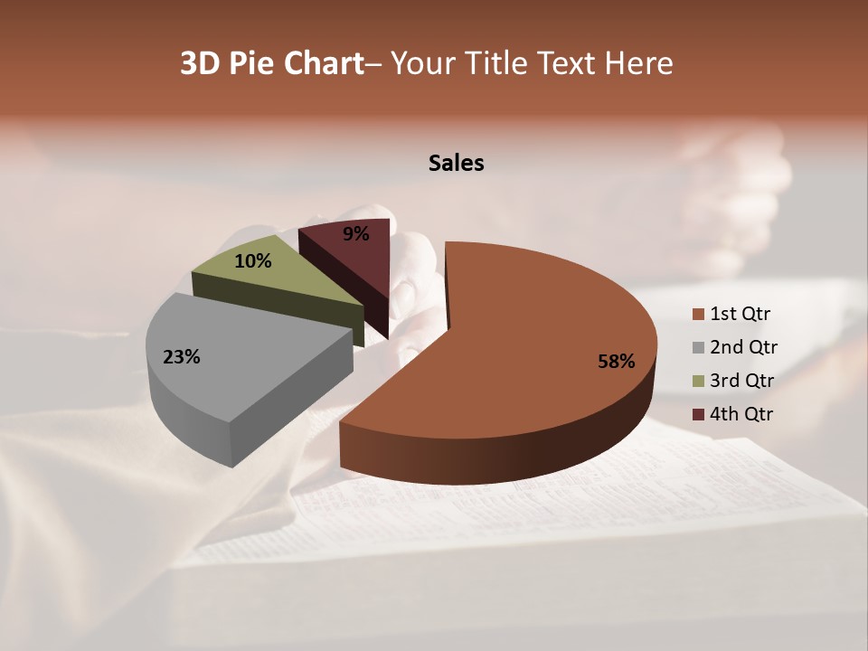 A Couple Prays Together At A Table As Their Hands Rest Upon Their Holy Bibles (Shallow Focus). PowerPoint Template
