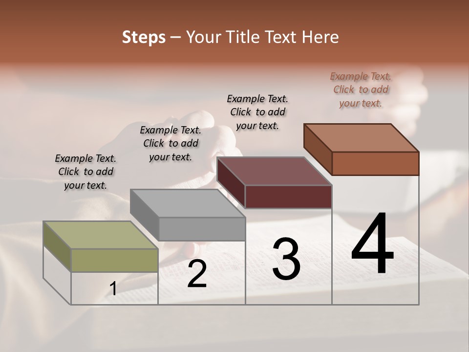A Couple Prays Together At A Table As Their Hands Rest Upon Their Holy Bibles (Shallow Focus). PowerPoint Template
