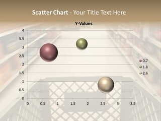 Shopping Cart Moving Through Market PowerPoint Template