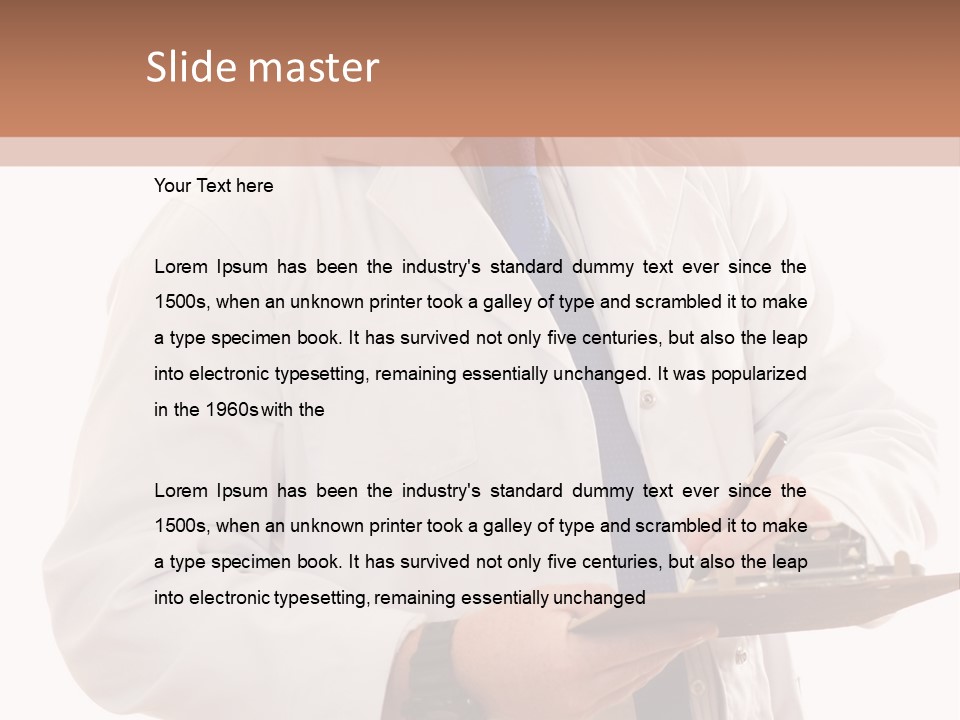 Doctor, Pharmacist Or Laboratory Worker Recording Information. PowerPoint Template