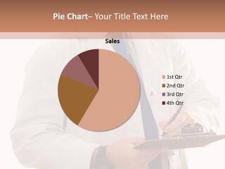 Doctor, Pharmacist Or Laboratory Worker Recording Information. PowerPoint Template