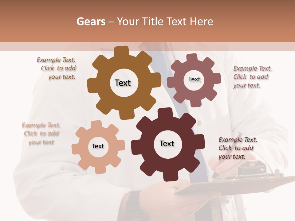 Doctor, Pharmacist Or Laboratory Worker Recording Information. PowerPoint Template