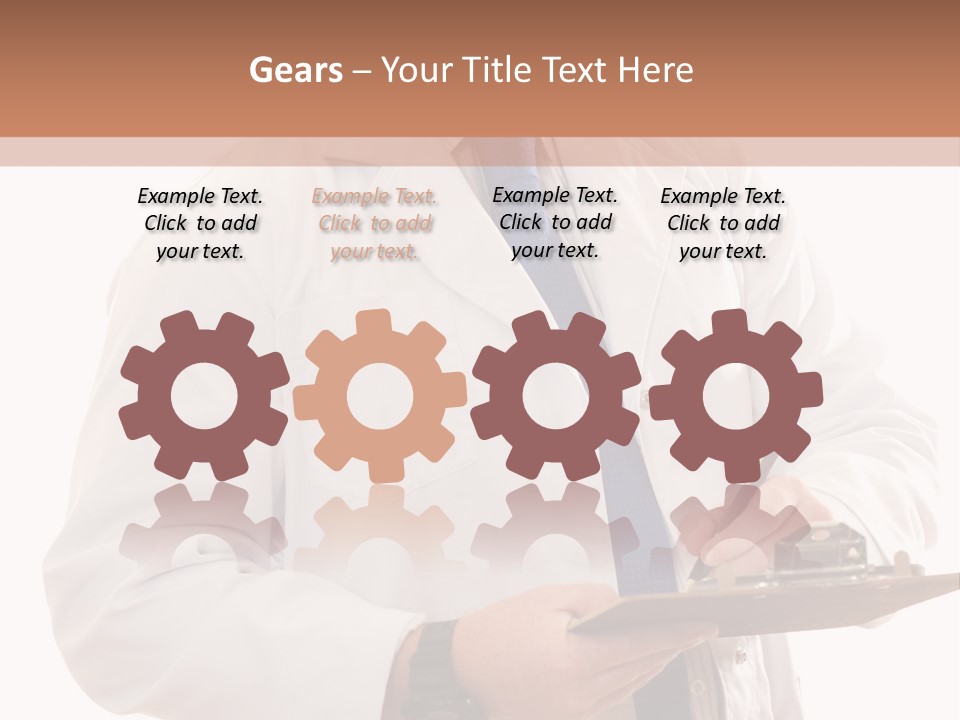 Doctor, Pharmacist Or Laboratory Worker Recording Information. PowerPoint Template