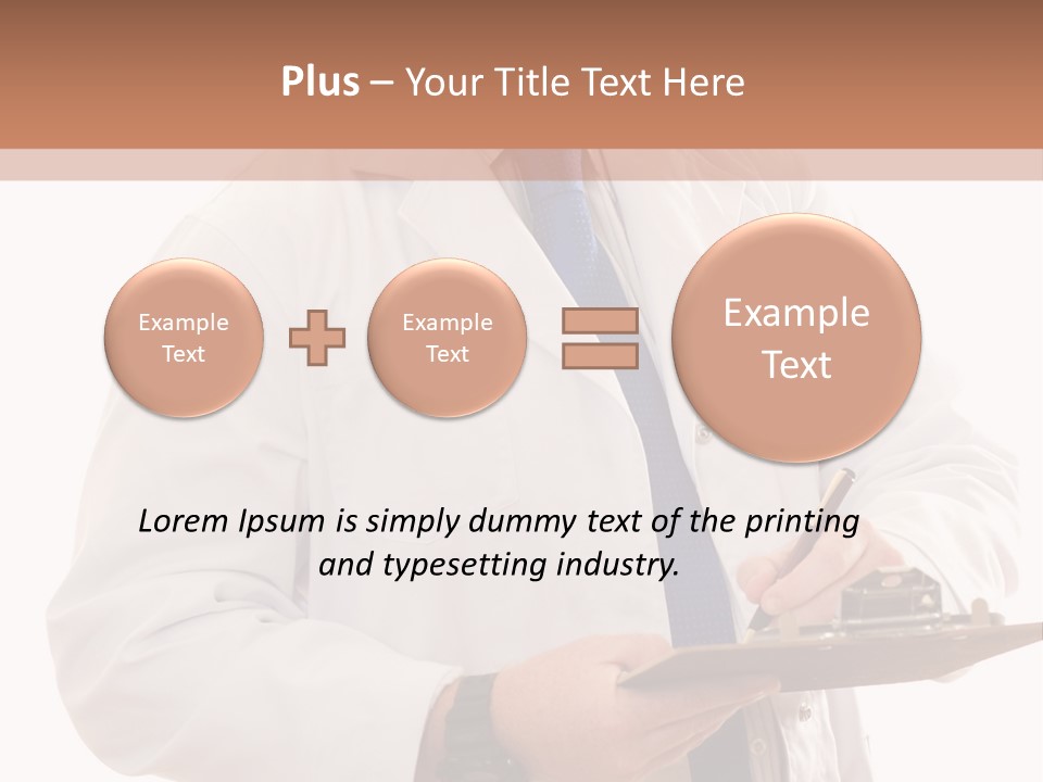 Doctor, Pharmacist Or Laboratory Worker Recording Information. PowerPoint Template
