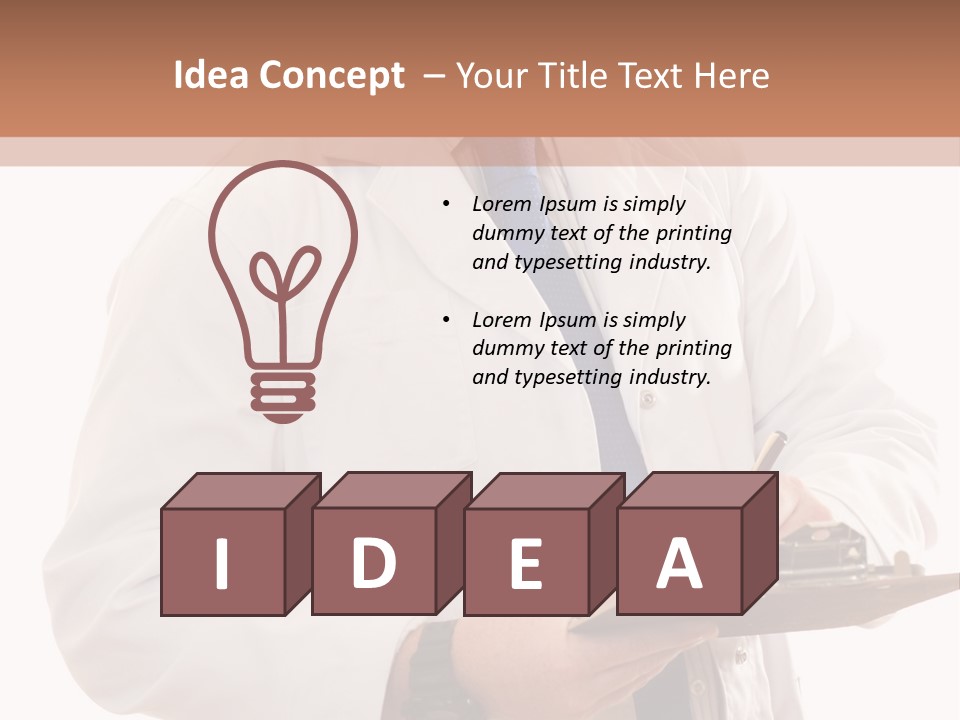 Doctor, Pharmacist Or Laboratory Worker Recording Information. PowerPoint Template