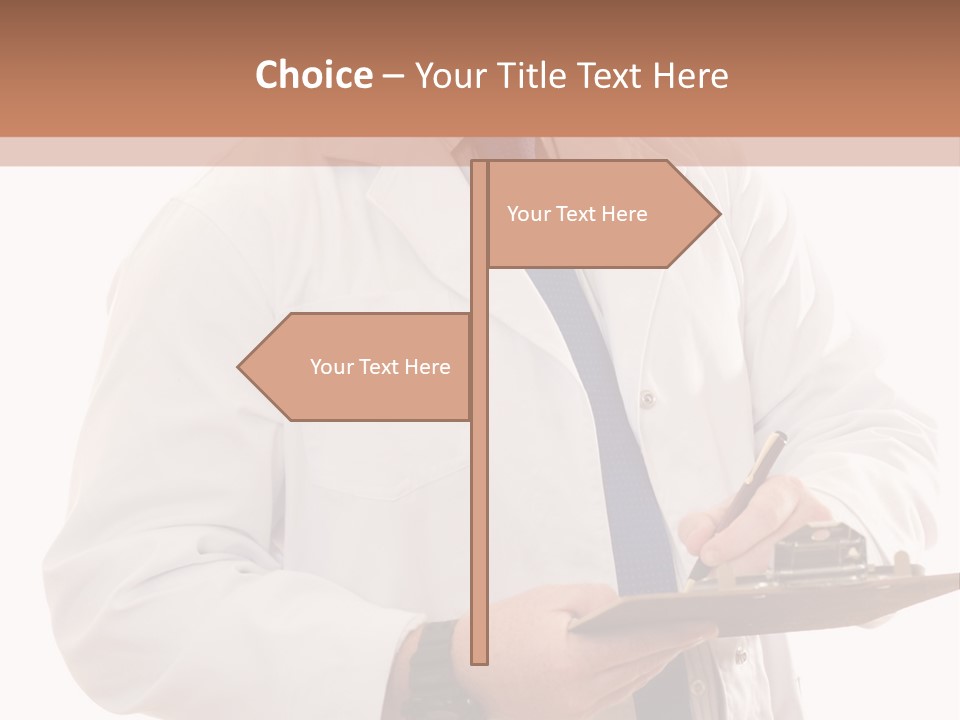 Doctor, Pharmacist Or Laboratory Worker Recording Information. PowerPoint Template