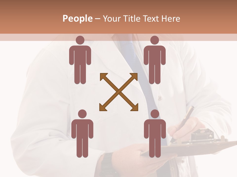 Doctor, Pharmacist Or Laboratory Worker Recording Information. PowerPoint Template