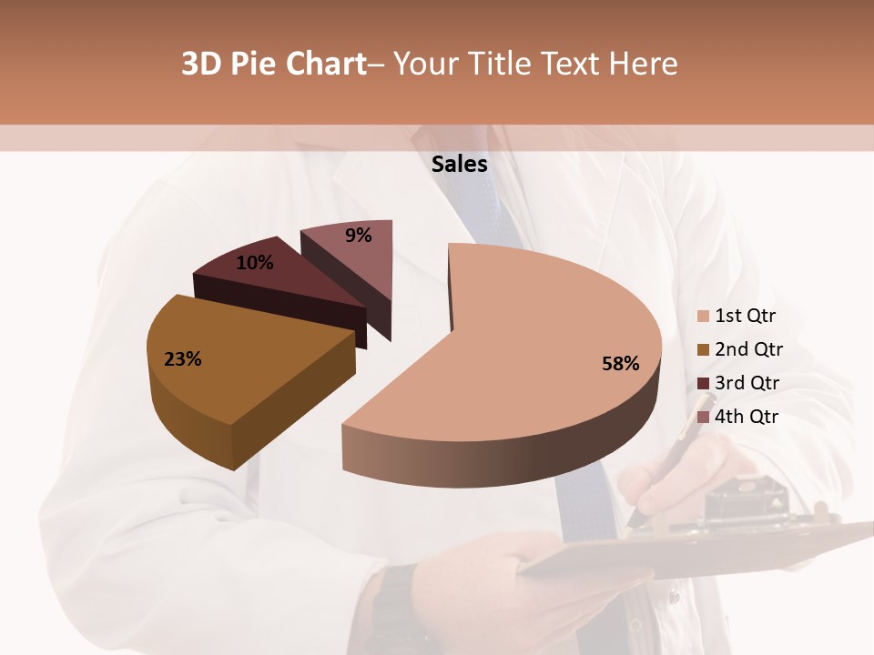 Doctor, Pharmacist Or Laboratory Worker Recording Information. PowerPoint Template