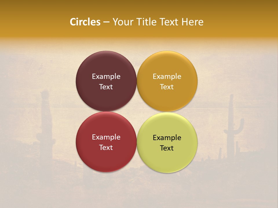 Grunge Background With Wild West Landscape PowerPoint Template