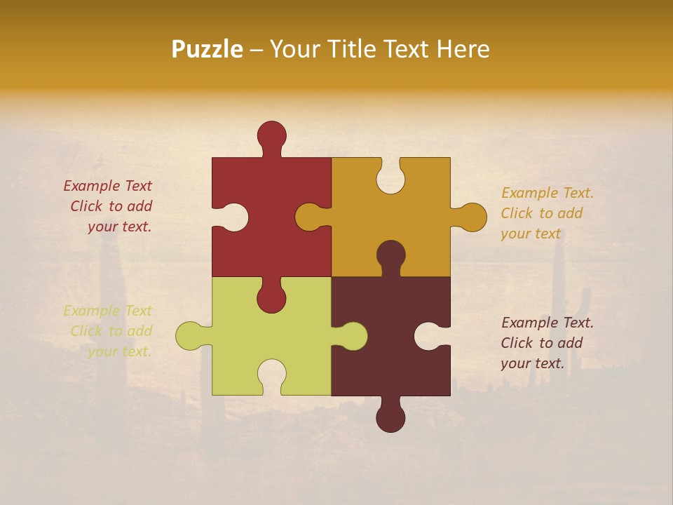 Grunge Background With Wild West Landscape PowerPoint Template