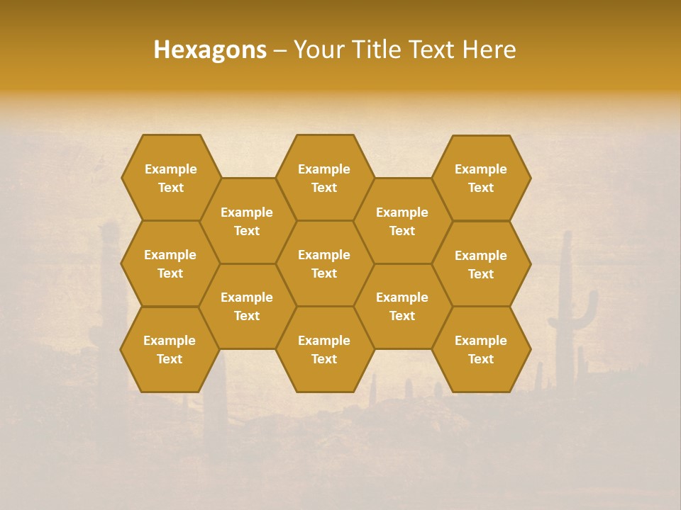 Grunge Background With Wild West Landscape PowerPoint Template