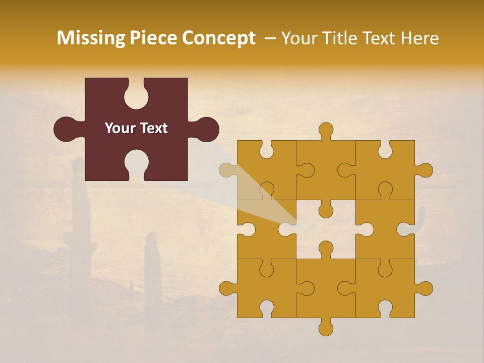 Grunge Background With Wild West Landscape PowerPoint Template