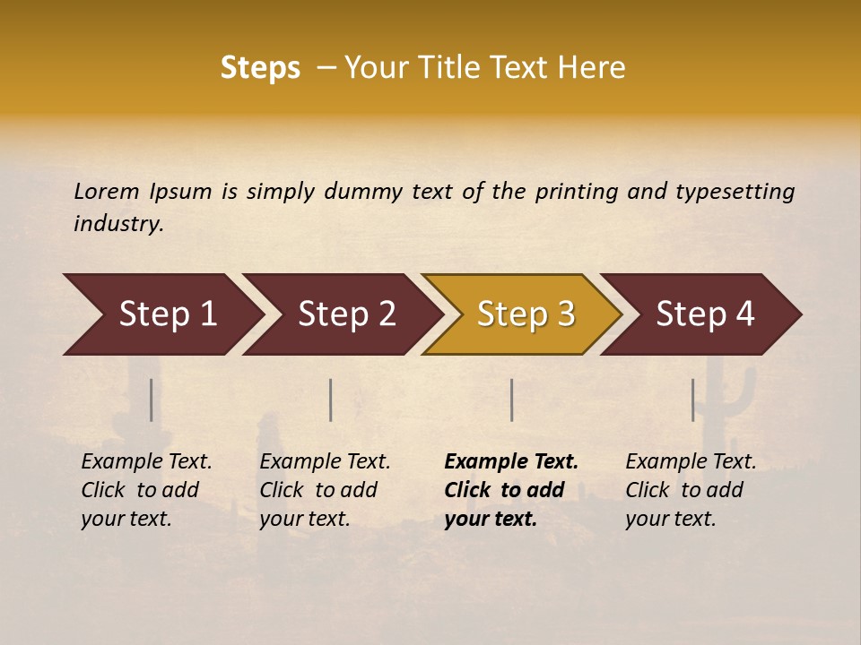 Grunge Background With Wild West Landscape PowerPoint Template